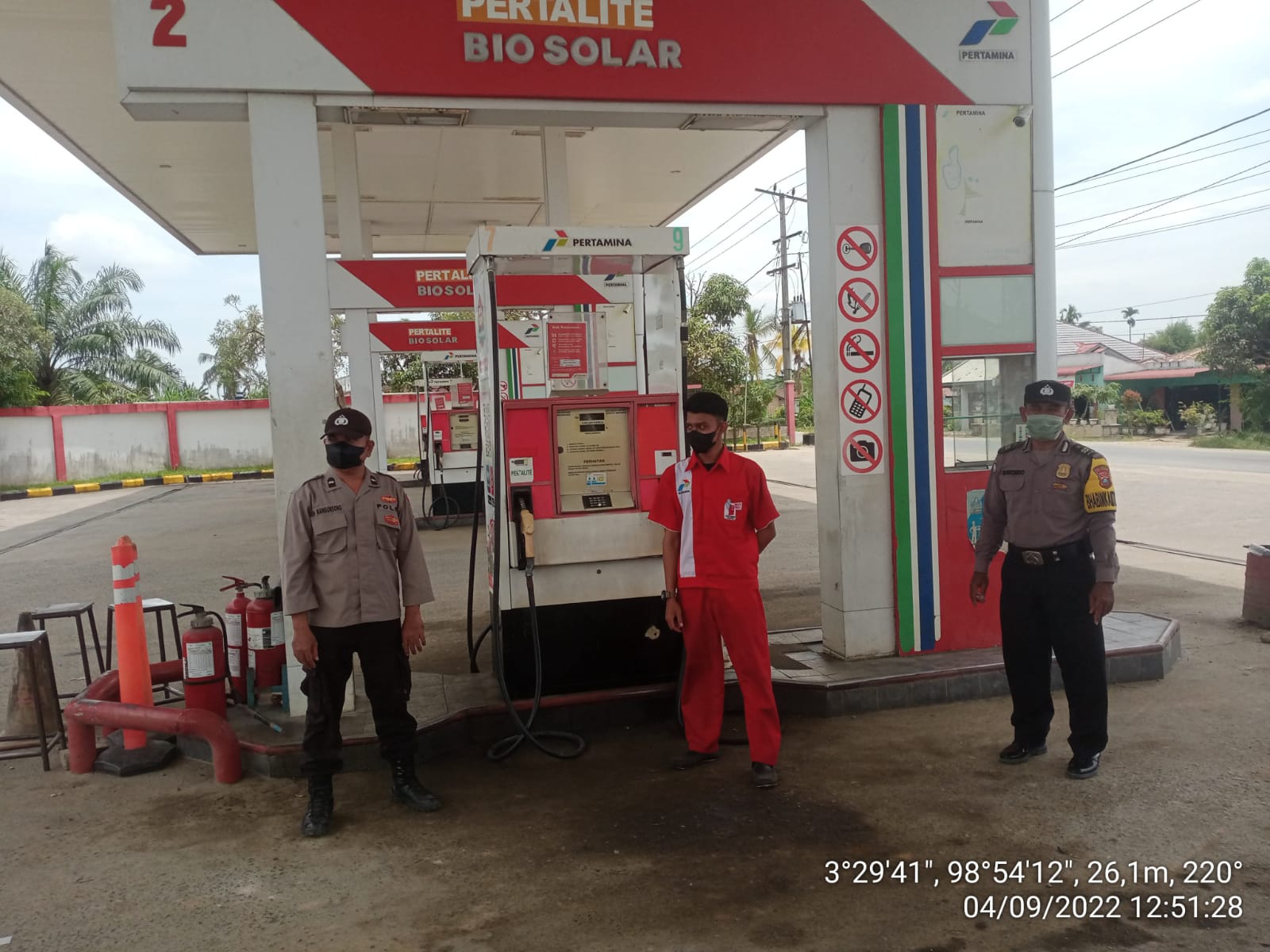 Pastikan Kamtibmas Kondusif, Polsek Lubuk Pakam Laksanakan Patroli ke SPBU