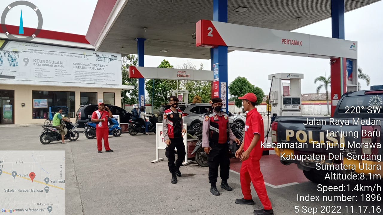 Polresta Deli Serdang dan jajarannya , Monitoring Ketersediaan BBM di Setiap SPBU