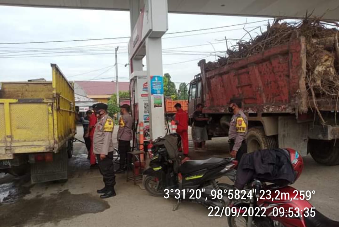Polsek Pagar Merbau Laksanakan Patroli dan Monitoring Ketersediaaan BBM di SPBU