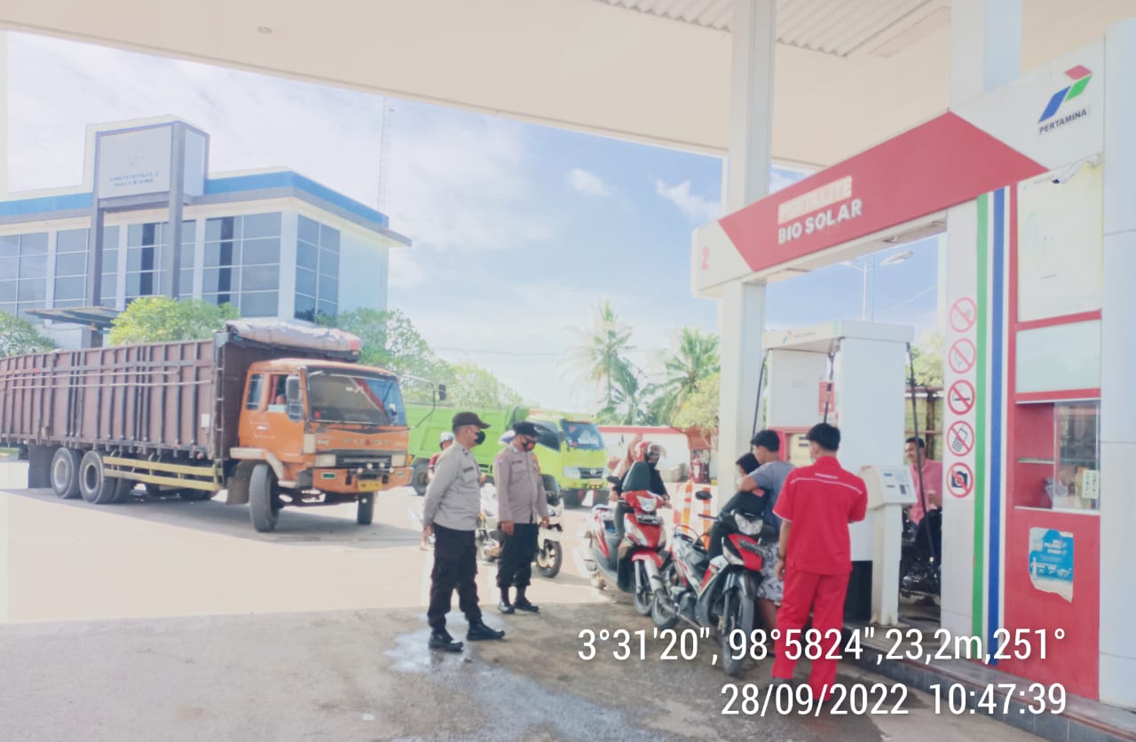 Polsek Pagar Merbau Laksanakan Patroli Monitoring BBM ke SPBU