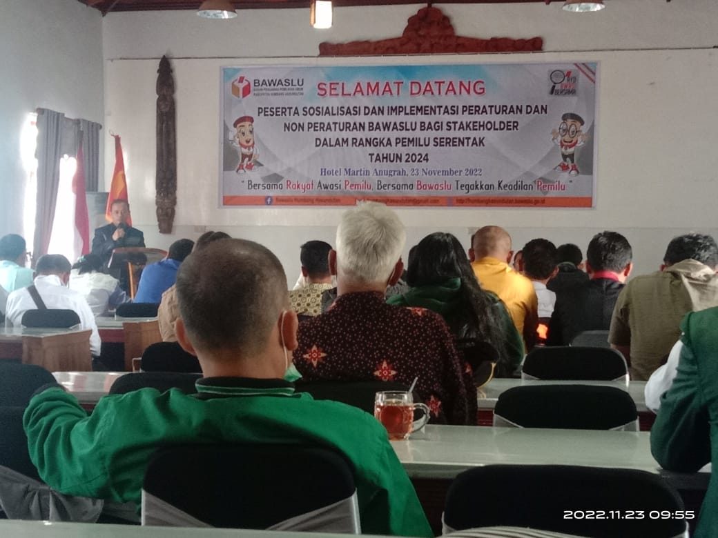 Bawaslu Humbahas Sosialisasikan Peraturan dan Non Peraturan Jelang Pemilu Serentak 2024