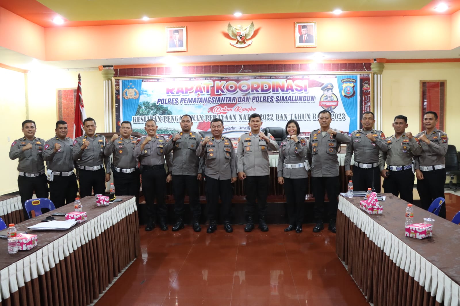 Kapolres Simalungun Pimpin Rakor bersama Polres Siantar Jelang Ops Lilin Toba 2022