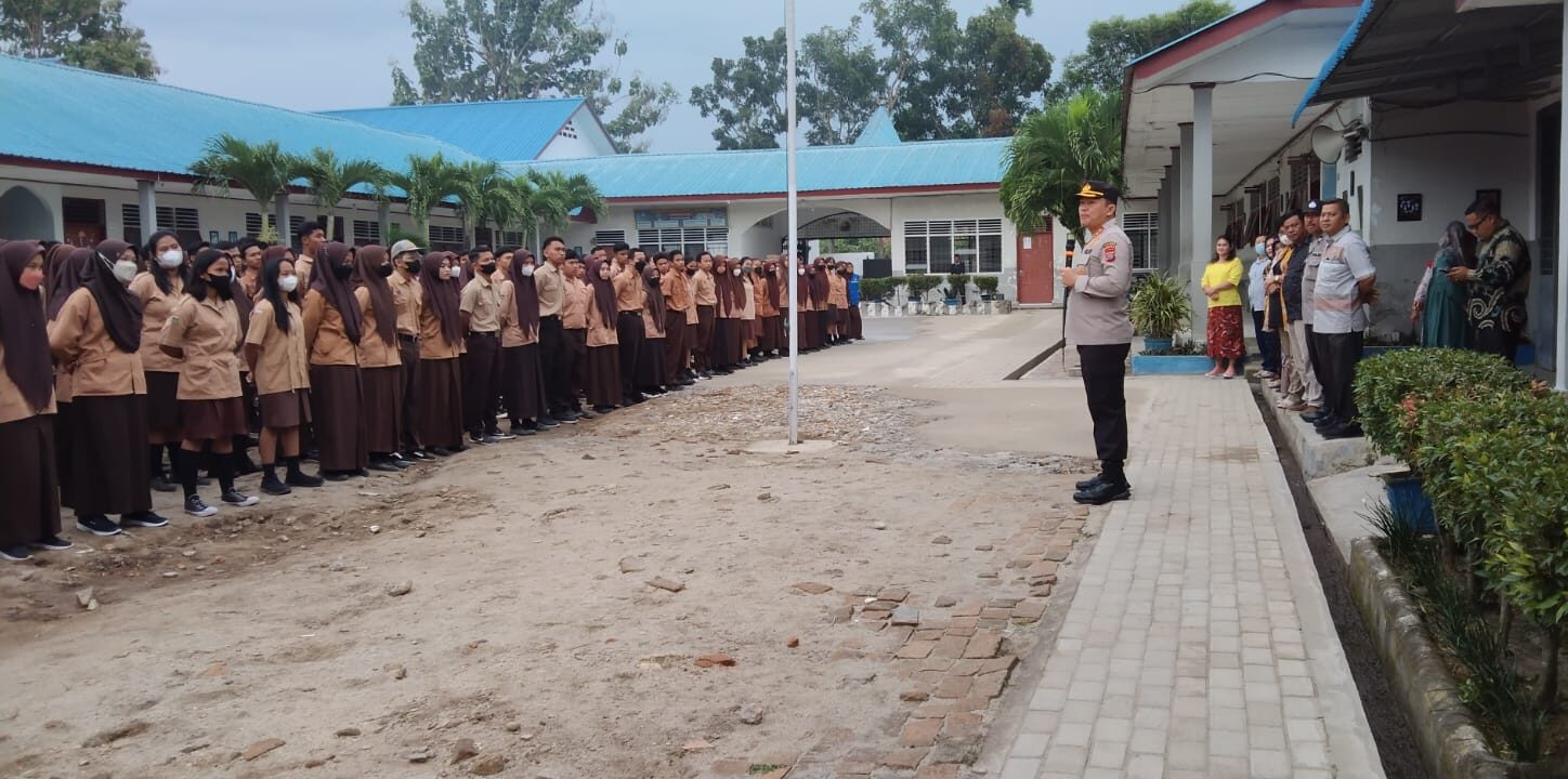 Kapolres Simalungun Gelar Police Goes to School, Sampaikan Pesan Jauhi Narkoba dan Bijak Bermedsos