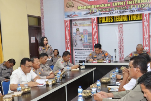 Wakapolres Tebing Tinggi Gelar Rapat Koordinasi Dalam Pengamanan F1H2O