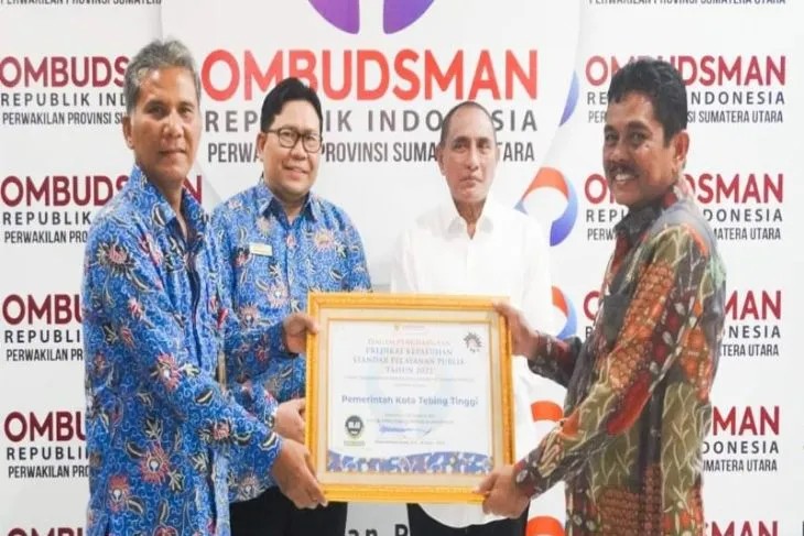 Pemko Tebing Tinggi Peringkat 4 Penilaian Penyelenggaraan Pelayanan Publik 2022