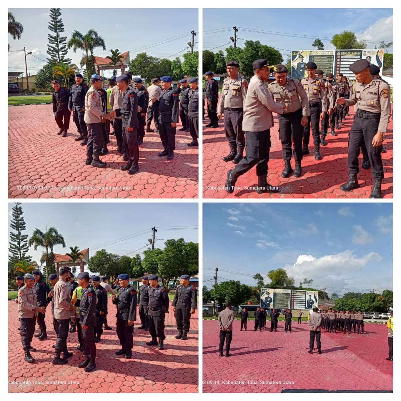 Pelepasan dan Pemberangkatan Personil BKO Sat Brimob Oleh Wakapolres Toba