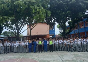 Police Goes To School, Sat Lantas Polresta Deli Serdang Sampaikan Himbauan Kamtibmas Kepada Pelajar