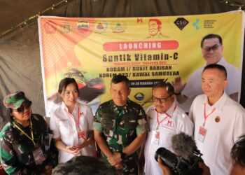 Jelang F1 Powerboat Danau Toba, Kodam I/BB Launching Suntik Vitamin C Gratis Ke Warga Balige