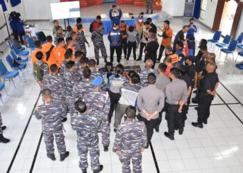 TNI AL Gelar Latihan Penanggulangan Bencana Alam di Mako Lanal Denpasar