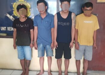 Unit Reskrim Polsek Tanjung Morawa Bersama Resmob Polresta Deli Serdang Amankan 2 Pelaku Curanmor dan 2 Penadah