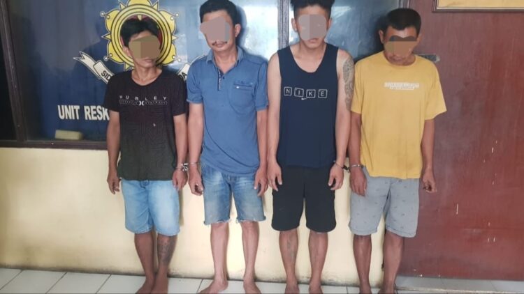 Unit Reskrim Polsek Tanjung Morawa Bersama Resmob Polresta Deli Serdang Amankan 2 Pelaku Curanmor dan 2 Penadah