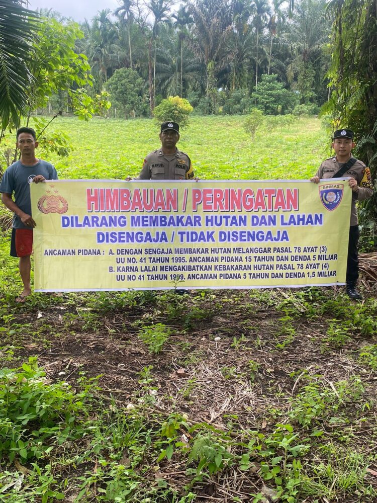 Cegah Karhutla, Jajaran Polresta Deli Serdang Berikan Himbauan Dan Sosialisasi Tentang Karhutla Kepada Masyarakat
