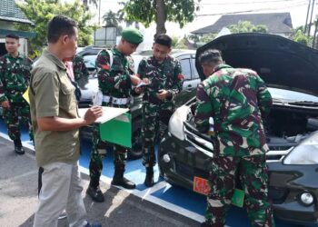 Korem 081/DSJ Lakukan Pemeriksaan Kendaraan Dinas