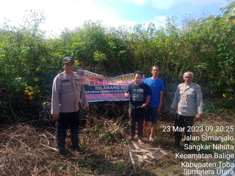 Cegah Karhutla , Polsek Balige Kunjungi Desa Sihail-hail
