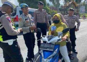 Ops Keselamatan Toba 2023 Satlantas Polres Madina Sampaikan 2 Himbauan Kepada Pengendara
