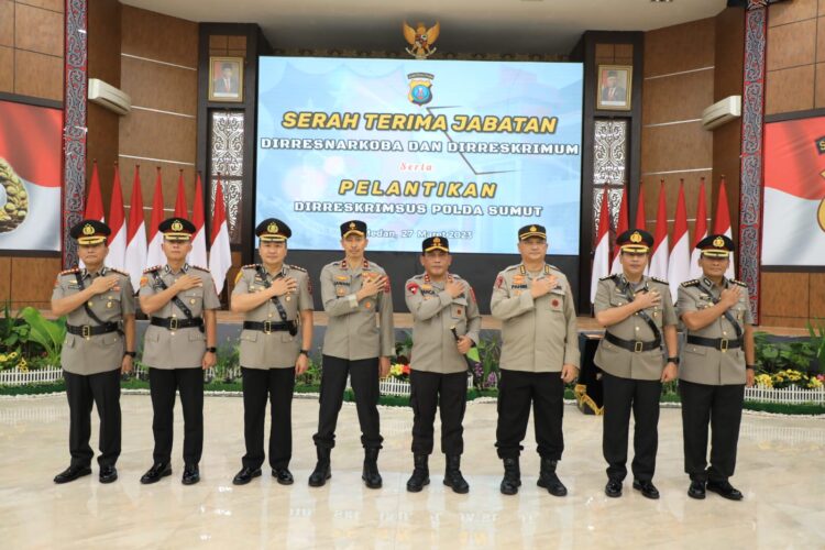 Sertijab  Dir Reskrimum, Dir Resnarkoba dan Dir Reskrimsus Polda Sumut