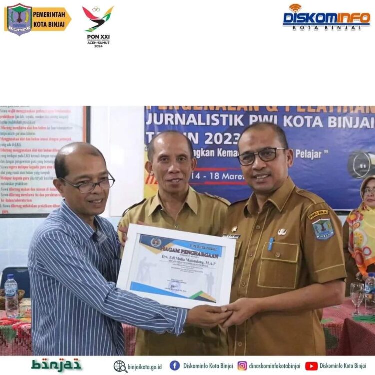PWI Binjai Gelar Safari Jurnalistik Tingkat SMP, Kadis Pendidikan Binjai Edi Mulia Berharap Bisa Tingkatkan Literasi Siswa