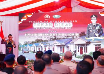 Pembangunan 266 Unit Rumah Dinas Asrama Brimob Polda Kalimantan Barat Diresmikan Kapolri