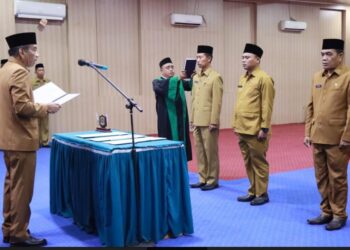 Sekda Lantik Tiga Pejabat Administrator di Lingkungan Pemerintah Kota Binjai