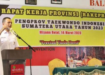 Wagub Musa Rajeksah Buka Raker Pengrov TI Sumut: Taekwondo Sumut Akan Kedatangan Pelatih dari Korea