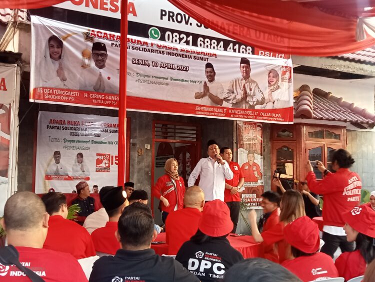 Buka Puasa Bersama DPW PSI Sumut: Nezar Djoeli Minta Kader PSI Harus Solid Untuk Bisa Menduduki Kursi Parlemen Pada Pemilu 2024