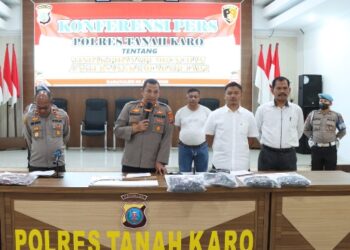 Satreskrim Polres Tanah Karo Ungkap Kasus Pembunuhan Warga Desa Susuk Kurang Dari 12 Jam