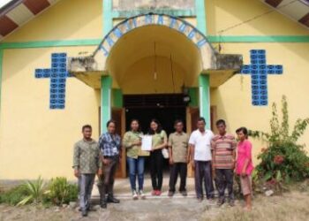 PT TPL Bantu Pembangunan Pagar Gereja HKI Janji Matogu Toba