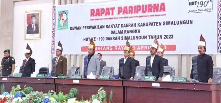 Bupati Simalungun Hadiri Rapat Paripurna HUT Ke-190 Daerah Simalungun Tahun 2023