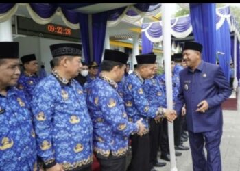 Plt Bupati Langkat Syah Afandin SH Pimpin Upacara Hari Pendidikan Nasional di Langkat 