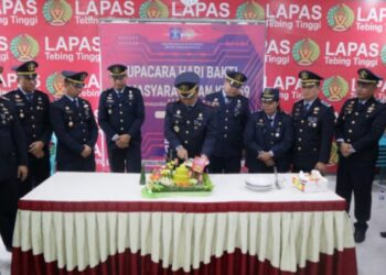 Lapas Tebing Tinggi Ikuti Peringatan Hari Bakti Pemasyarakatan  Ke-59 Secara Virtual