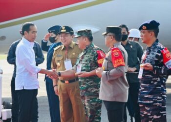 Presiden RI Jokowi Kunker di Lampung Disambut Pangdam II/Sriwijaya dan Gubernur Lampung