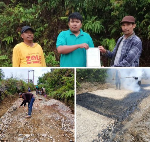 Masyarakat Desa Hitetano Berterimakasih Atas Dukungan Pengaspalan Jalan dari PT TPL