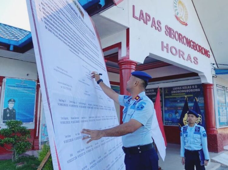 Lapas Kelas II B Siborongborong Gelar Deklarasi “Zero Halinar”