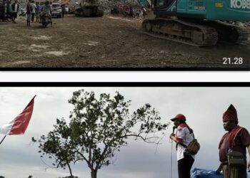 Warga Usir Sejumlah Alat Berat dan Truk dari Areal Proyek Bendungan Lau Simeme