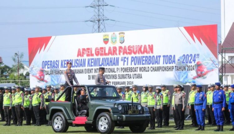 Polda Sumut Siapkan 1170 Personil Pasukan Pengamanan Event F1 Powerboat Toba 2024