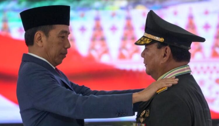 Presiden RI Jokowi Anugrahkan Pangkat Istimewa Bintang Empat Kepada Menhan Prabowo Subianto