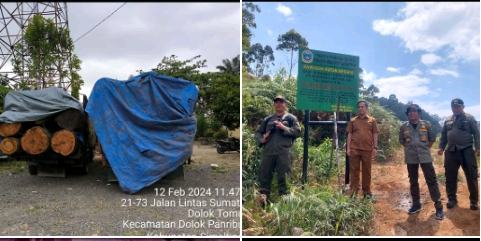 UPT KPH Simalungun Gencarkan Patroli di Kawasan Hutan Lindung Regiter II Sibatu Loting, 2 Truk Pengangkut Kayu Hutan Diamankan, Pelaku Masih Misterius