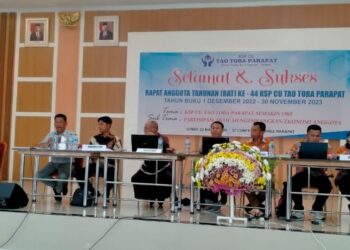 Rapat Anggota Tahunan ke 44 KSP CU Tao Toba Berjalan Lancar Bagikan Deviden Rp 10.1 Milliar
