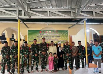 Satgas Yonkav 6/Naga Karimata Gercep Bangun Kamar Mandi di Masjid Tapal Batas Indonesia-Timor Leste