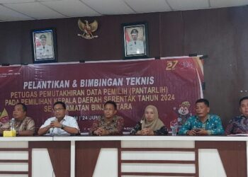 Panitia Pemutakhiran Data se-Kecamatan Binjai Utara Resmi Dilantik dan Ikuti Bimbingan Teknis Pencoklitan Pilkada 2024