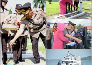 Polda Kepri Gelar Upacara Tabur Bunga  untuk Peringati Hari Bhayangkara ke-78