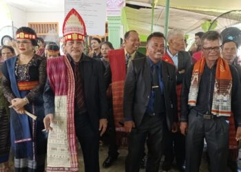 Ratusan Tokoh Masyarakat Hadiri Acara Adat Pemberangkatan Saurmatua Ibunda Ketua PPTSB Wilayah Sumut 1,  Sairon Sinaga di Desa Gajah Asahan