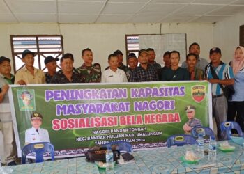 Perangkat Nagori dan Masyarakat Bandar Huluan Simalungun Ikuti Pelatihan Bela Negara