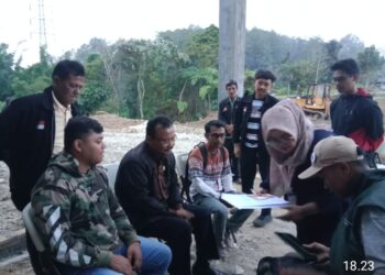 Panitia Pemungutan Suara Kecamatan Sitinjo Lakukan Coklit dengan Bakal Calon Bupati Dairi St Dr (Can) RM Sinaga SH MH di Posko Pemenangan Sitinjo