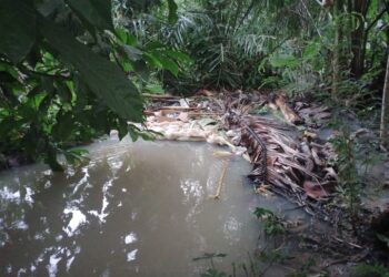 Irigasi di Kecamatan Pematang Bandar Simalungun Jadi Tempat Pembuangan Sampah
