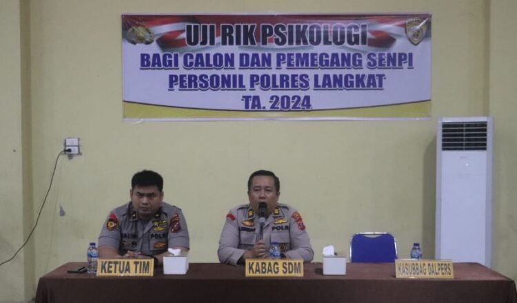 60 Perwira dan 300 Personel Polres Langkat Jalani Tes Psikologi untuk Evaluasi Pemegang Senjata Api
