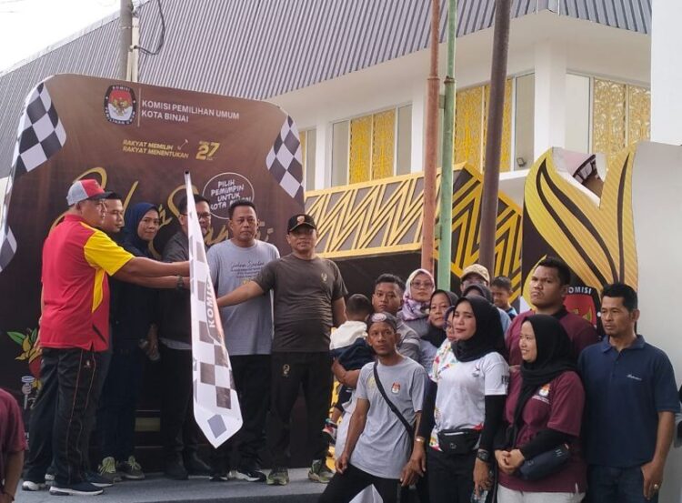 KPU Kota Binjai Lepas Peserta Gerak Jalan Santai “Pilkada Run Pilkada Serentak 2024”