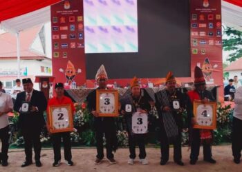 KPU Dairi Gelar Pengundian dan Penetapan Nomor Urut Calon Bupati/Wakil Bupati Pilkada 2024