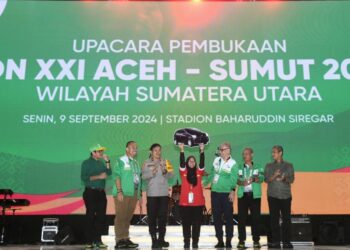 Pembukaan Meriah PON XXI Aceh-Sumut 2024 Wilayah Sumut Dihadiri Ribuan Masyarakat