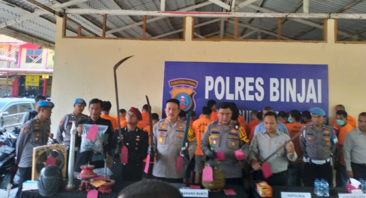 Kapolres Binjai AKBP Bambang Christanto Utomo Paparkan Total 20 Perkara Kejahatan dan 23 Tersangka yang Diamankan